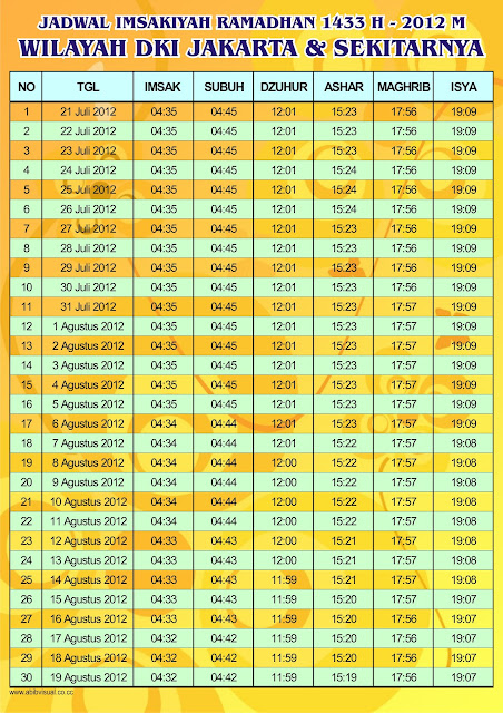JADWAL IMSAKIYAH RAMADHAN 1433 H JAKARTA PDF